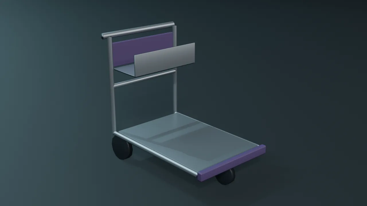 Baggage trolley render